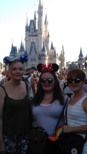 Me & sisters by Cinderella's Castle FL